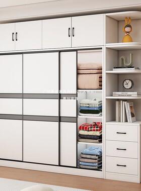 慕深收纳柜橱推拉丝门衣60出租房全实简木72974衣柜儿童家用卧室