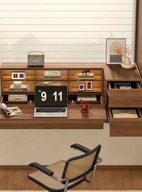 中台古风实木飘窗书柜桌QIH可伸缩2025年新梳妆收纳一款体飘窗储