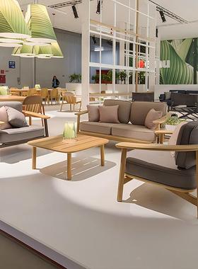 实ZOH木沙合发别墅酒店藤椅花端园室外铝金防水露天家具外高户沙