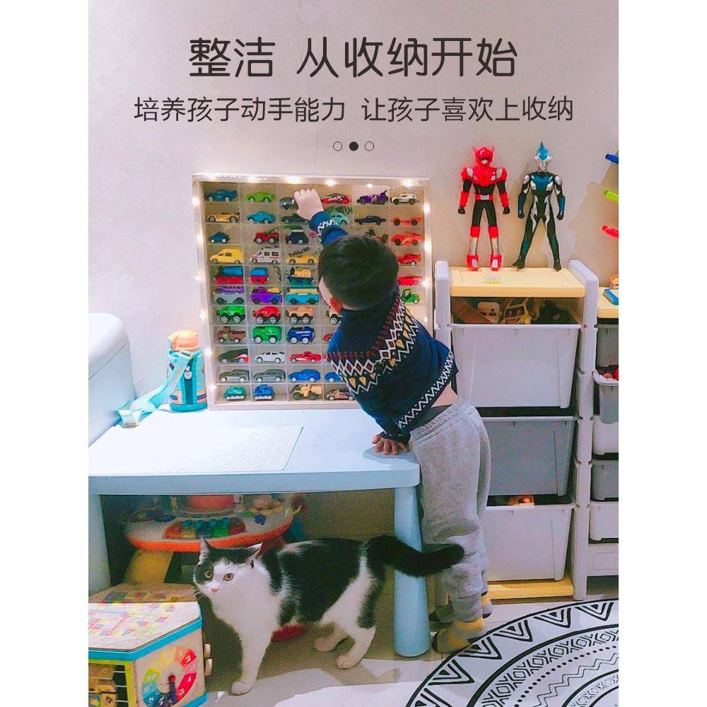 木制金免组装小车汽纳盒多美卡合WAI风火轮tomy儿童玩收具车模展