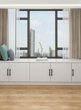 家飘窗柜物柜简易用地柜矮柜可VEV坐储窗台柜防置物柜嗮收纳柜柜