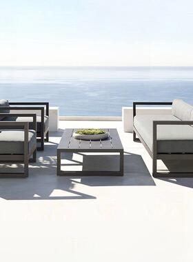 外沙发庭院别墅室露台铝AVP合金防水防户外晒阳休台闲藤沙发茶几