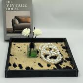 品板桌面床头IGI柜装 轻奢马饰毛托盘酒样间摆件软装 店客厅装 饰托