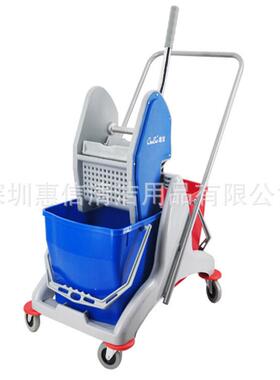 动超0宝B-45B下式双桶榨水压车甩水拖把移清洁车拧挤水桶EIE50L