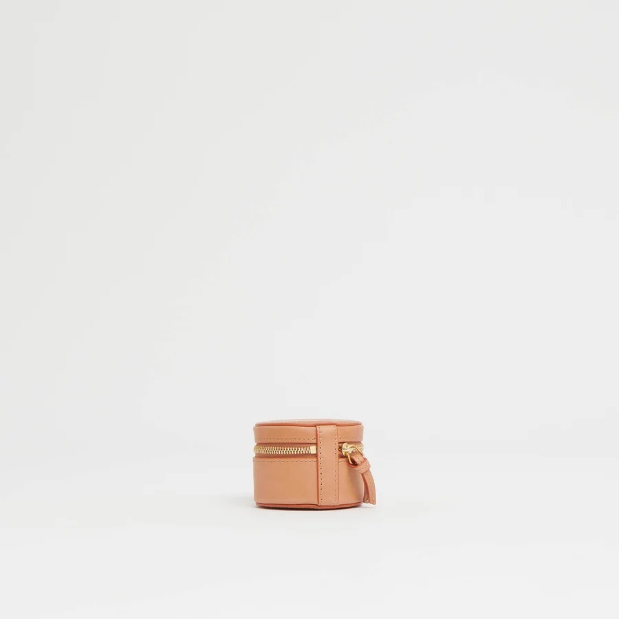 帕秀简约真皮小包女士手提包迷你水桶包双拉链钥匙链包