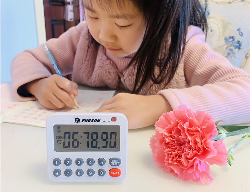 数字按键定时器可静音简单计时100小时内正倒计时器闪灯定时提醒