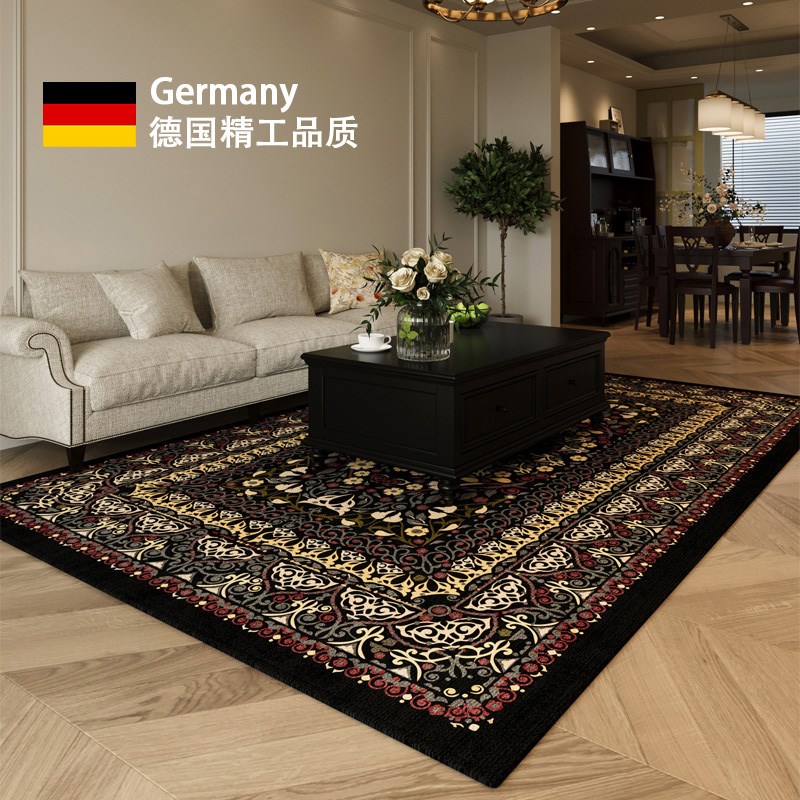德式覆古地毯客厅高级沙发地垫卧室床边20新款茶几垫子防水耐脏