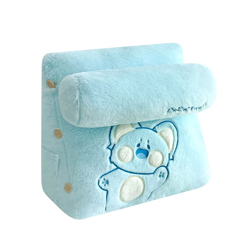 卡通嘟嘟喵床头靠枕靠垫卧室床上女生睡觉抱枕超软枕头大号靠背垫