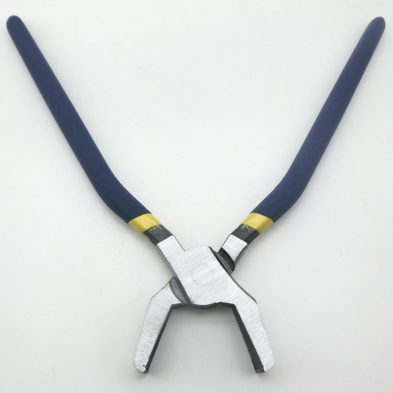 10寸玻璃钳子平口钳掰玻钳平口工具夹持玻璃钳修边钳