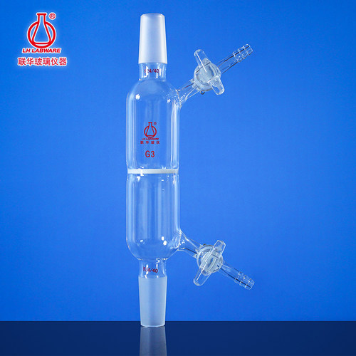 具砂板过滤管上下带有标准玻璃可互换节门联华玻璃仪器 LH-52