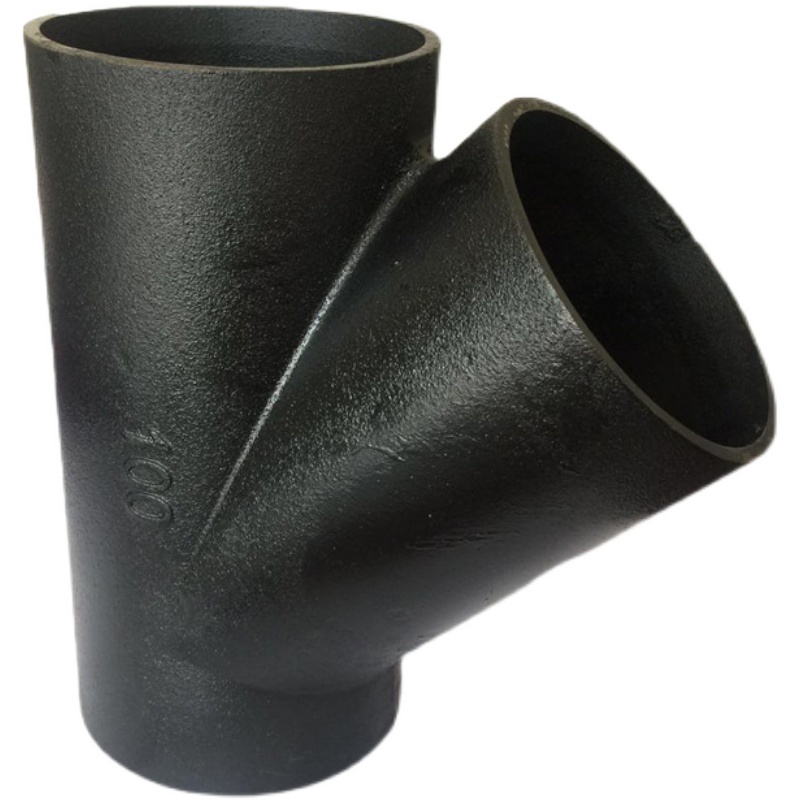 柔性铸铁管W型Y字5度斜三通DN100 75下水排水管寸管件接头配件