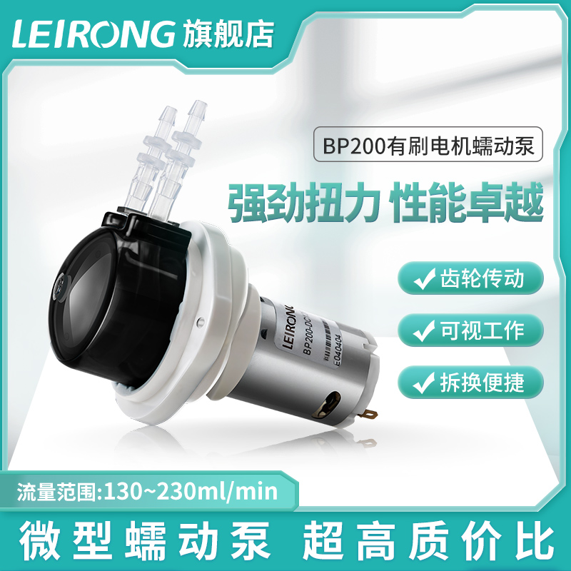 雷熔微小型BP200有刷电机齿轮蠕动泵 小流量实验室工业推荐抽水泵