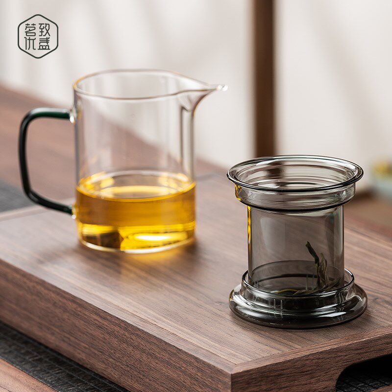 全玻璃泡茶壶器家用茶水分离耐高温泡茶杯办公室单壶花绿茶公道杯