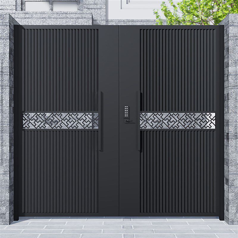 定制铁艺庭院门别墅门院子门对开门子母门单开门花园门入户栅栏门