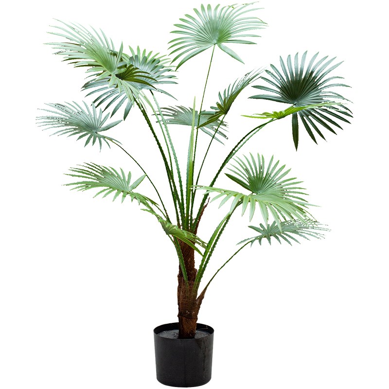 掬涵 大型仿真植物蒲葵扇葵棕榈叶绿植盆景装饰落地客厅盆栽摆件