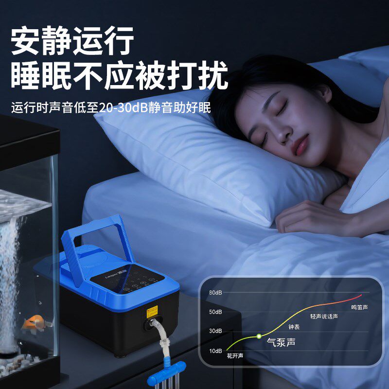 交直流氧气泵鱼缸增氧泵超静音家用增氧泵鱼池户外钓鱼卖鱼打氧机