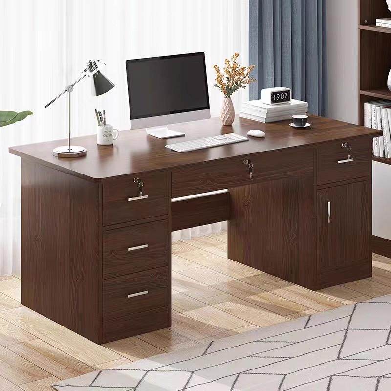 办公桌椅组合简约现代员工电脑桌专用办公桌子带台式锁办公室职员