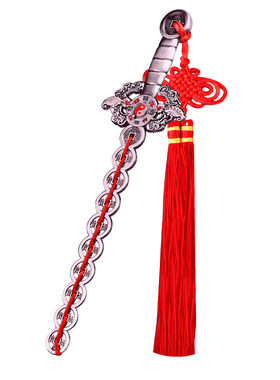 铜钱剑宝剑金钱剑摆件装饰品客厅五帝家居合金剑客厅玄关挂件八卦