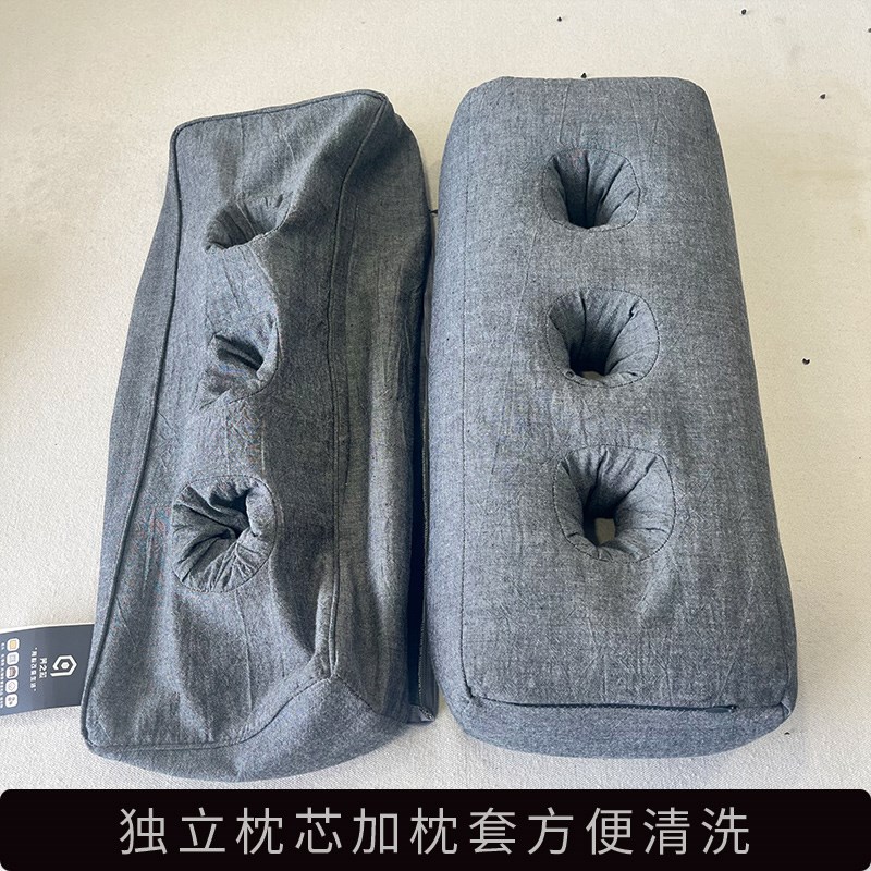 三孔护耳枕玲珑枕侧睡不压耳朵带孔枕头荞麦壳透气硬枕可拆洗枕套图片
