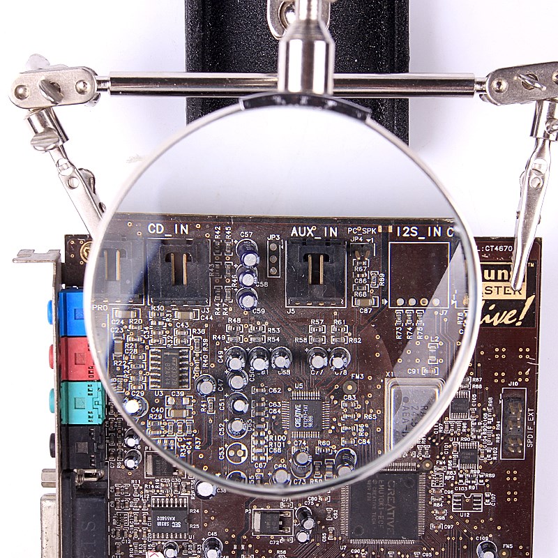 台式放大镜带灯高清电子路板维修表家电专用支架电脑手机焊接台