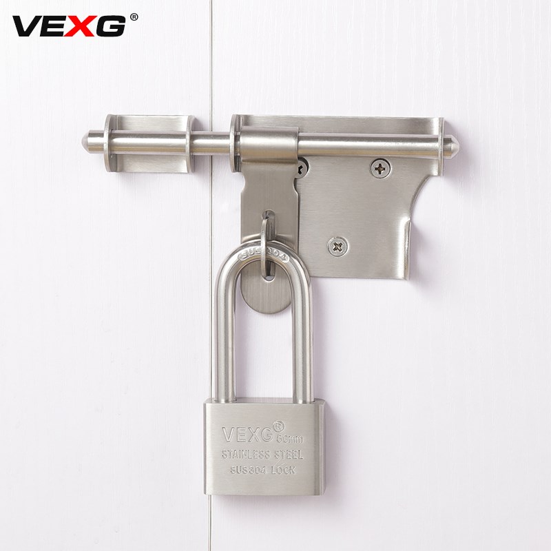 304不锈钢挂锁户外锁头防水防锈通开柜门锁仓库防撬大门锁防剪锁