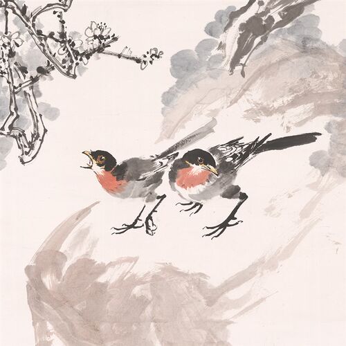 曾晓浒 梦里江南醉 花鸟国画办公客厅装饰画芯高清宣纸微喷复制