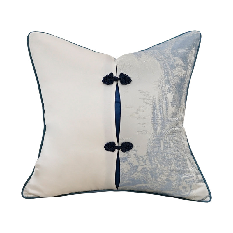 新中式客厅沙发靠枕抱枕蓝色椅子提花靠垫床头大靠背邦欧诗腰枕套,居家布艺,靠垫/抱枕,淘宝优惠券,粉丝福利购,淘宝优惠卷