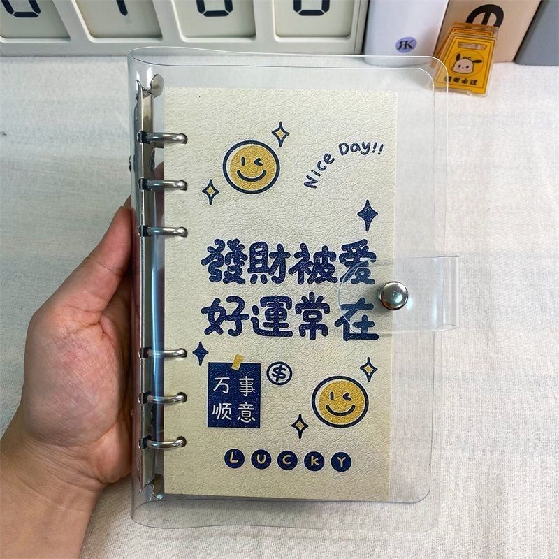 新疆包邮记账本日式明细可爱家用手账可放钱多功能活页理财小账本