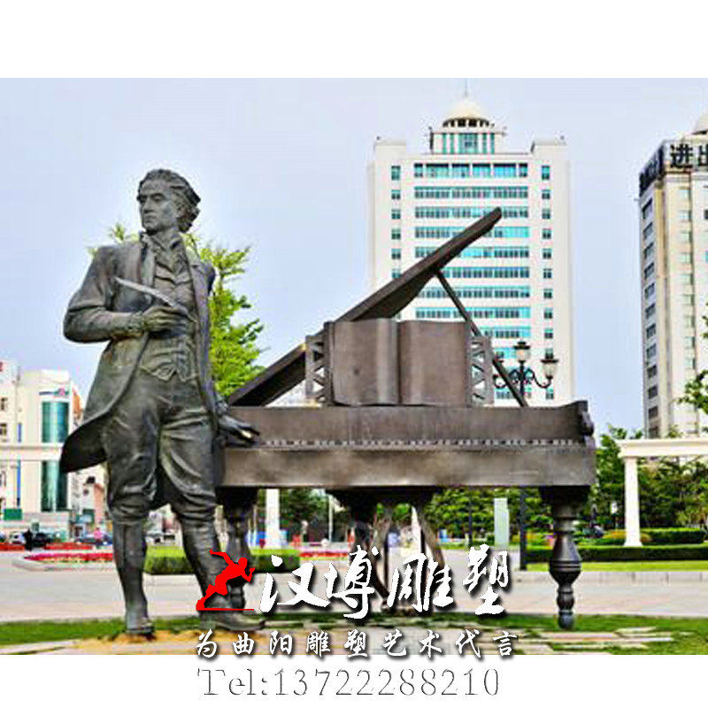 玻璃钢铸铜抽象雕塑吹笛子人物雕塑音乐主题雕塑城市广场景观雕塑