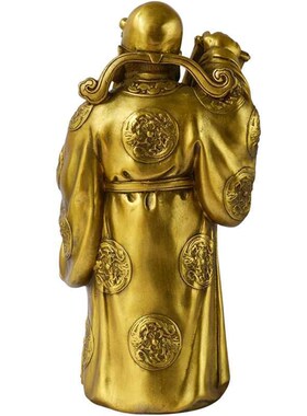 纯铜财神爷佛像客厅家用供奉摆件文财神站像招财装饰乔迁开业礼品