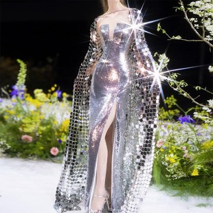 宴会晚礼服裙女2024新款主持人年会高端大气优雅气质高级感演出服