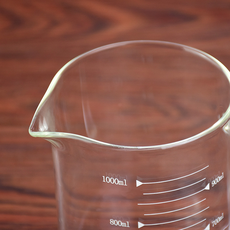 玻璃计量杯带刻度的容器耐热耐高温毫升容量杯带盖测量杯烘焙小号