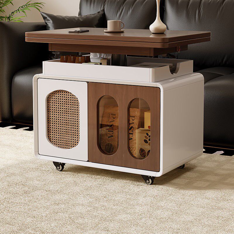 实木茶几折叠升降可移动沙发边柜客厅家用2026新款推车沙发边几