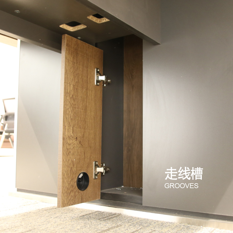 工业风大型会议桌子长条方形办公室3米8人长板商务洽谈工作台家具