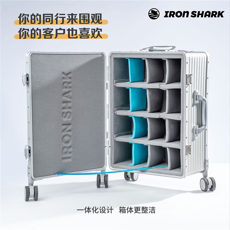 铁鲨铝镁合金摄影箱4轮万向轮20寸拉杆摄影箱可登机摄影拉杆箱