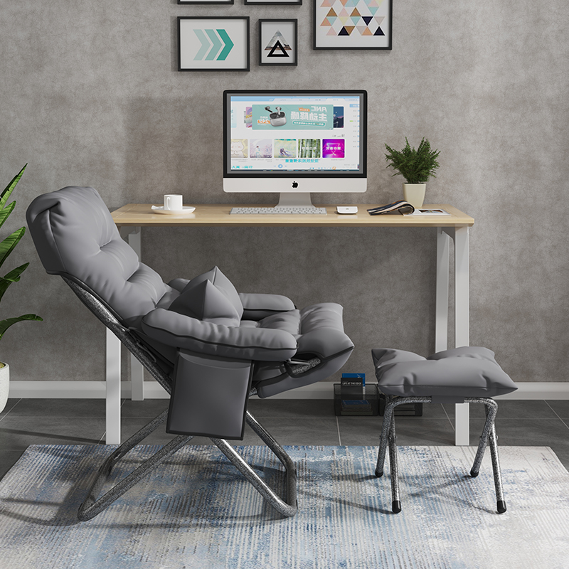 懒人沙发寝室靠背单人小椅子宿舍大学生阳台休闲家用卧室折叠躺椅