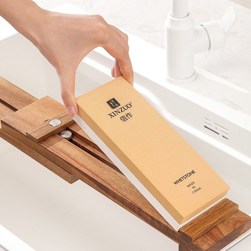 信作相思木磨刀石固定支架实木可伸缩可调节磨刀架水槽磨刀石架子