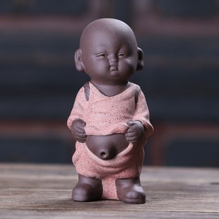 创意紫砂撒尿茶宠尿童精致茶具摆件可爱茶道配件沙弥喝茶个性把玩