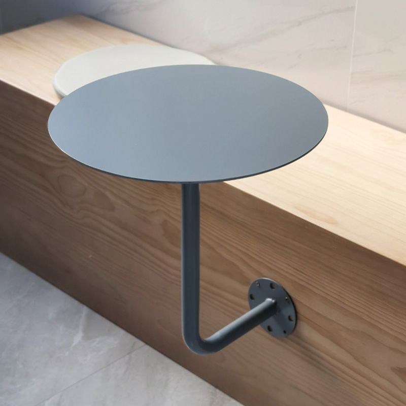 壁挂咖啡奶茶店小圆桌茶饮店烘焙店卡座壁装小桌蓝绿红灰银色餐桌