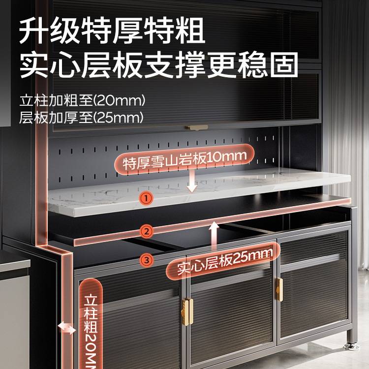 包邮包邮厨房置物架落地多层微波炉架子碗柜多功能收纳餐边储物柜