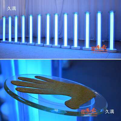 贵禾亚克力庆典开幕仪式启动道具发光立柱能量柱七彩灯光手印立柱
