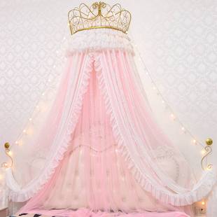 5ZW欧式公主床头装饰床幔纱帘床帘儿童房吊顶纱幔蚊帐帷幔珠帘幔