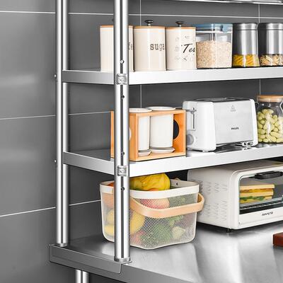 面工作台商专用不锈ACZ钢三层厨房操作台桌子打荷加厚制台案台板