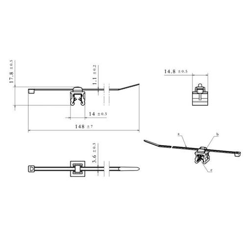 T0REC2卡0钣3金边缘扣汽车线束线缆固定整RKT理通尼龙双6套装用卡
