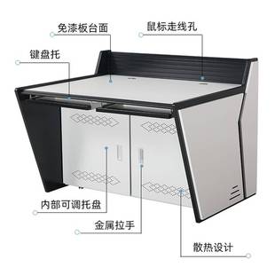 监控台操作台指挥中心调度台桌工作台双联四联五联加厚弧形控制台