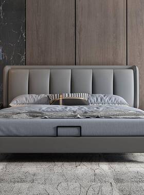 意式简轻包奢科技约布床极小户型主卧室软婚床简现代榻AL-62414榻