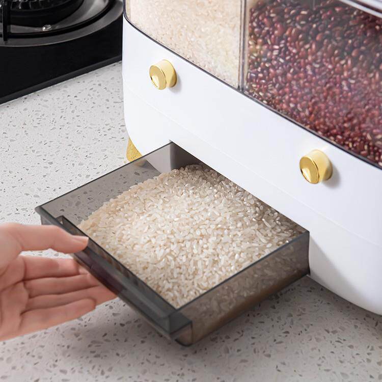 米桶家用虫AJM防防分格分类装米桶密封罐五谷杂收纳盒厨房潮米粮