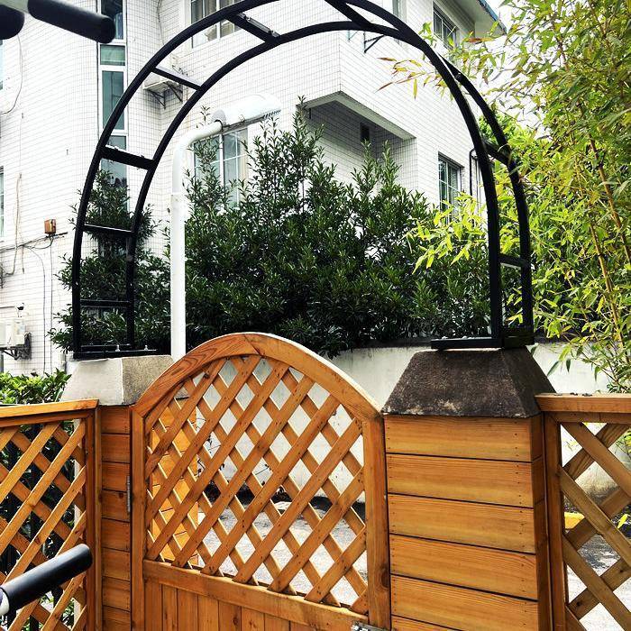 铁艺门花架爬拱藤NMT架拱半门庭院别墅门柱攀支爬架门头可