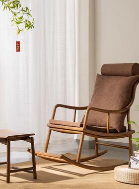 中式实懒人摇椅沙发阳台家用闲客厅中古休风摇摇椅木躺29850椅25