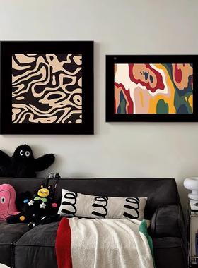 WHQ画中古式蒙德里安象卧室床头装饰画法玄关柜壁小众艺术抽客厅